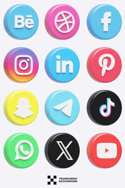 una colección de iconos que incluyen Facebook y Facebook