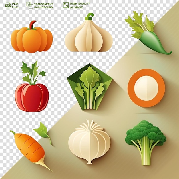PSD colección de ilustraciones para alimentos y restaurantes en transparente