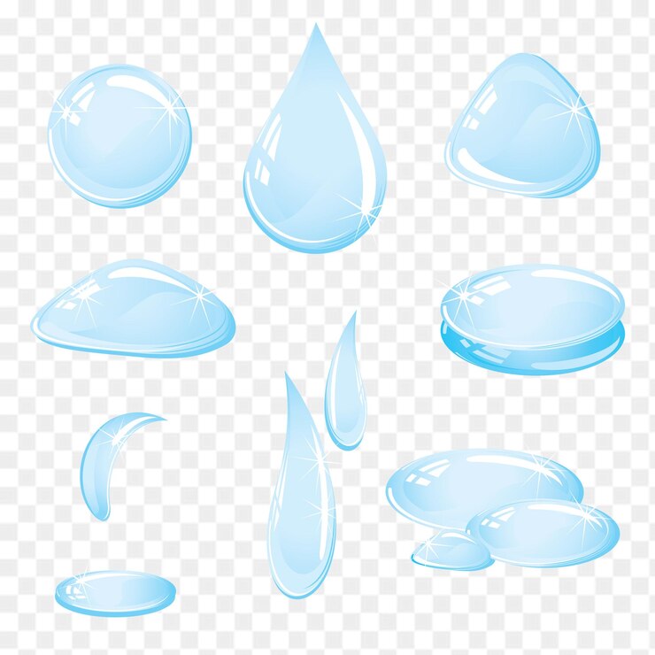 PSD colección de ilustraciones de gotas de agua
