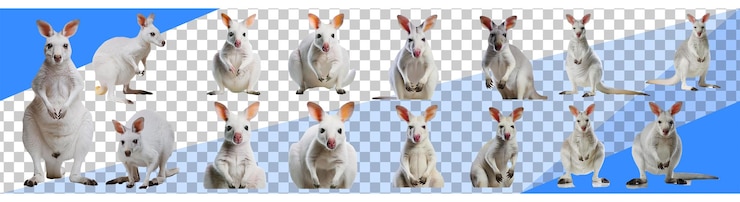 PSD colección de imágenes de stock de alta calidad de white kangaroo