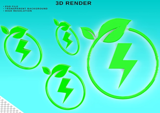 Colección de logos de energía verde versión 2 Vector Premium
