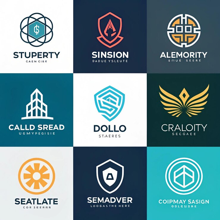 PSD una colección de logotipos, incluido uno que dice " espe "