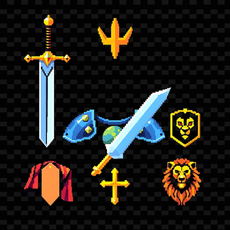 PSD una colección de logotipos que incluyen un león y un león