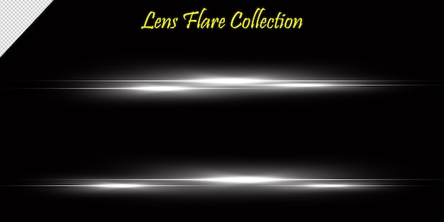 Colección de luces de colores Colección de efectos de luz de destello de lente blanca brillante