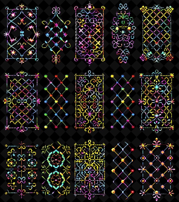 PSD una colección de luces de navidad
