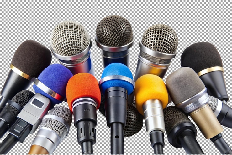 PSD la colección de micrófonos de los medios de comunicación revela la evolución de la tecnología de sonido