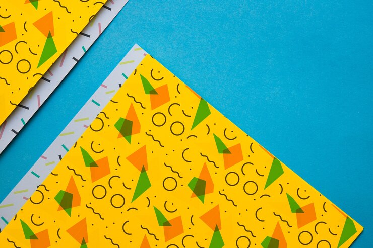 PSD colección de mockup de covers geométricos