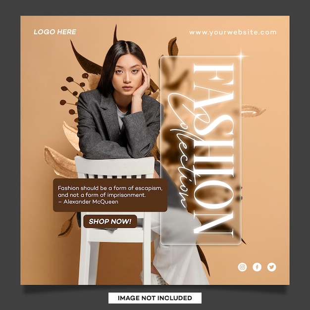 PSD colección de moda 3 plantilla para el feed de redes sociales post instagram y facebook