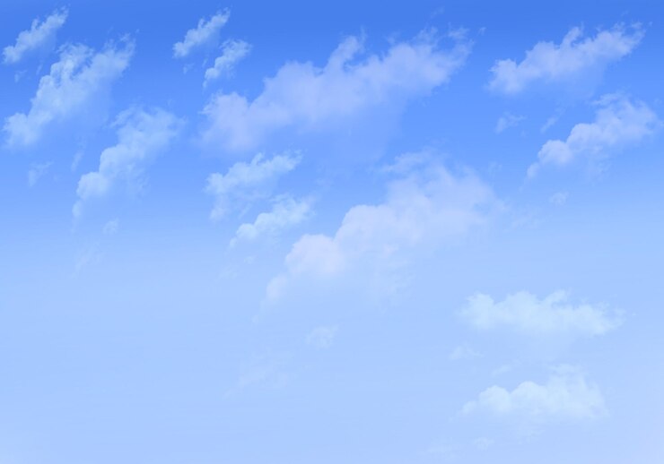 PSD colección de nubes planas en la plantilla psd