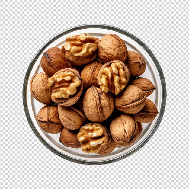 PSD una colección de nueces aisladas en un fondo blanco