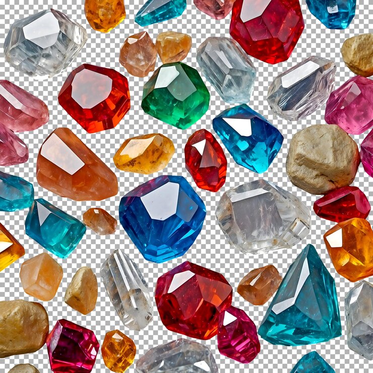 PSD una colección de piedras preciosas y gemas de la colección