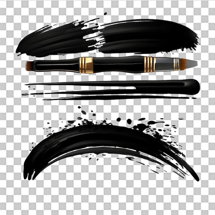 PSD colección de pinceladas de tinta para diseños creativos e inspiración artística en medios digitales e impresos