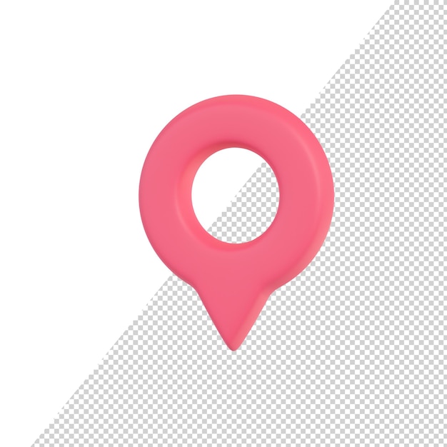 Colección de pines de ubicación icono de puntero rojo para pin en el mapa para mostrar la ilustración location3d