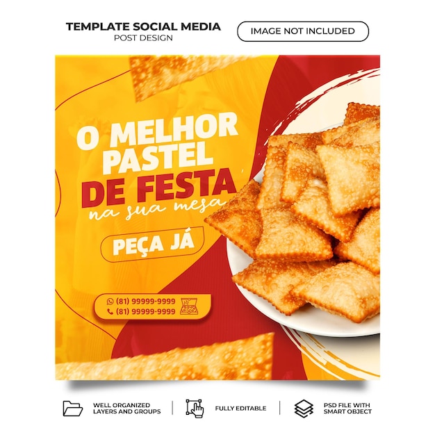 PSD colección de publicaciones de redes sociales de restaurantes de comida psd