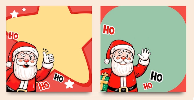 PSD colección de publicaciones vectoriales de navidad en instagram