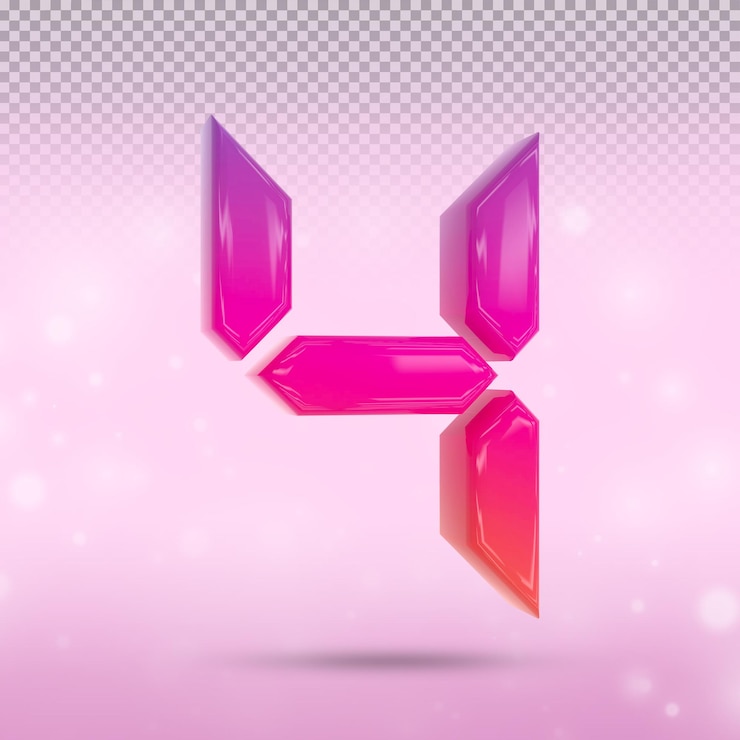 PSD colección de render 3d número 4 con color instagram