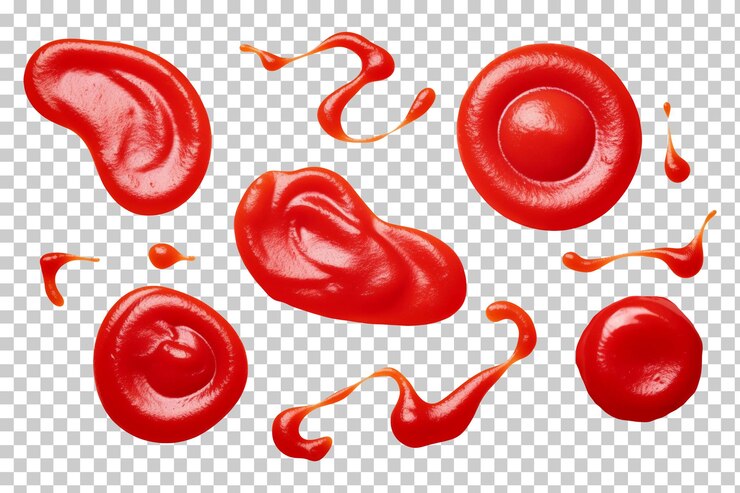 PSD colección de salsa de tomate ketchup aislada en un fondo transparente png psd