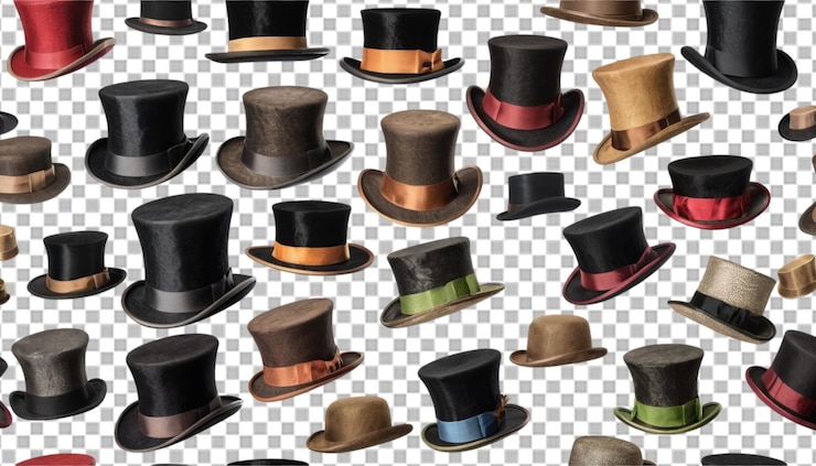 PSD colección de sombreros de estilo vintage
