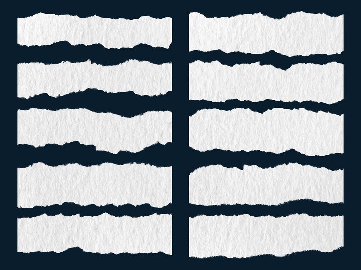 PSD colección de la textura de la hoja de papel rasgada