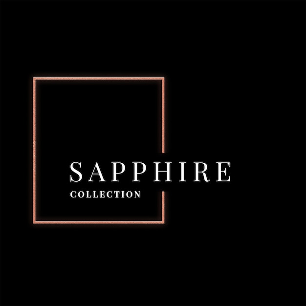 Colección de zafiro Diseño elegante del logotipo