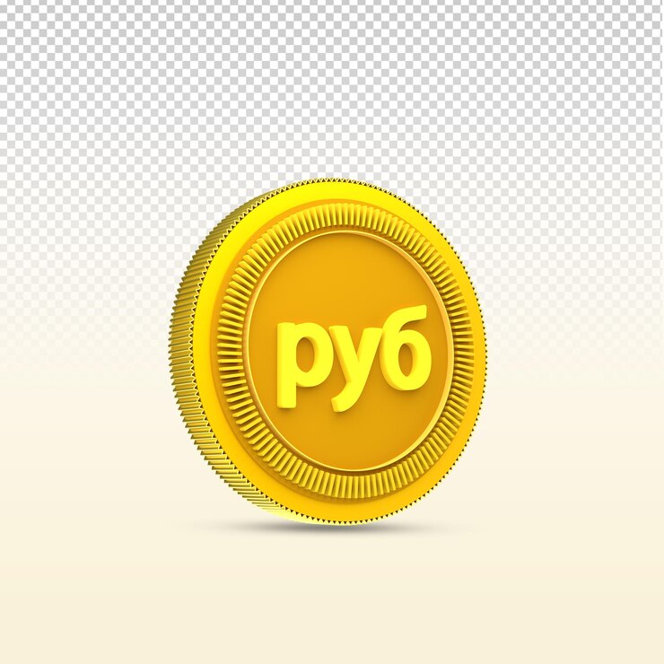 PSD colecciones de iconos 3d de la moneda del rublo ruso