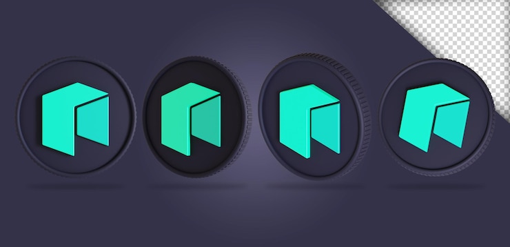 PSD colecciones de renderizado 3d de monedas neo