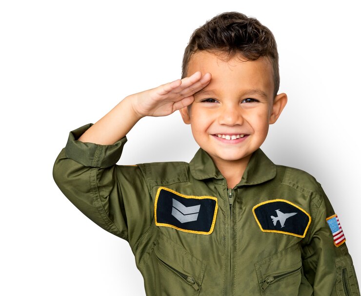PSD colegial con piloto uniforme para la ocupación de los sueños