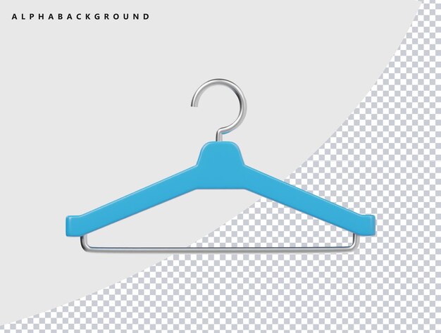 Colgante de ropa azul renderizado en 3D