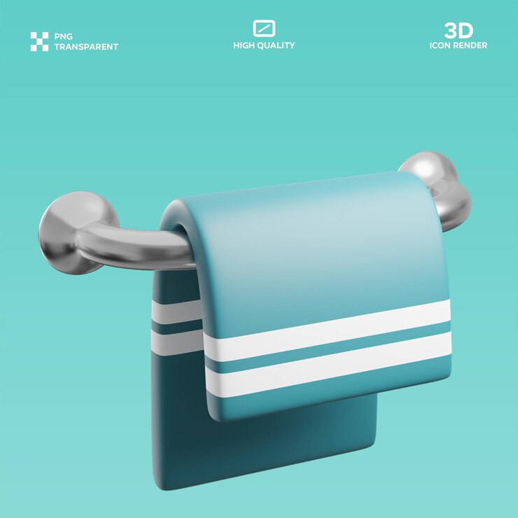 PSD colgante de toallas psd ilustración en 3d