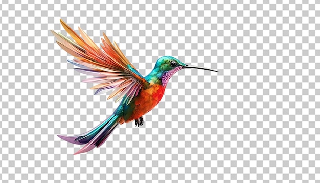 PSD un colibrí en 3d