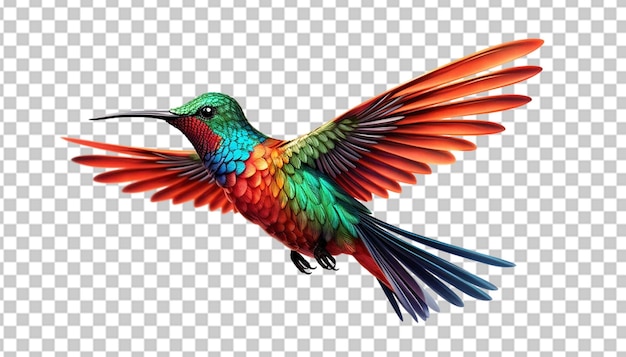 PSD un colibrí en 3d