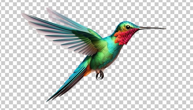 PSD un colibrí en 3d