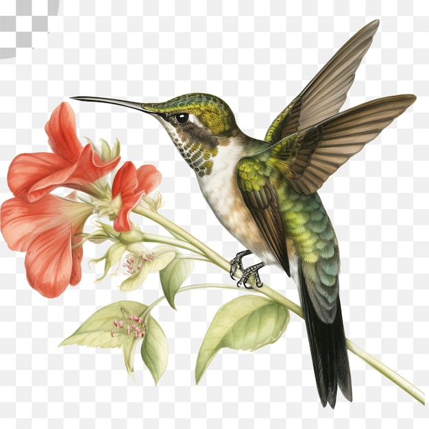 Colibri Sur Une Fleur Png - Colibri Png Télécharger