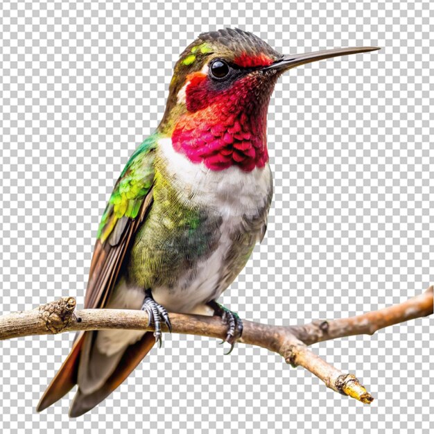 PSD colibrí en el fondo transparente