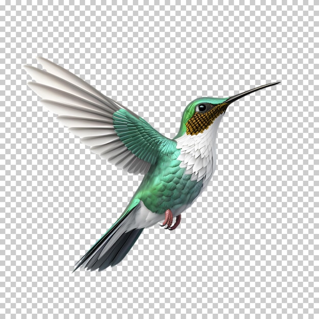 PSD colibrí en un fondo transparente