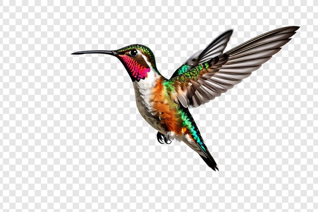 PSD el colibrí volador png aislado en un fondo transparente