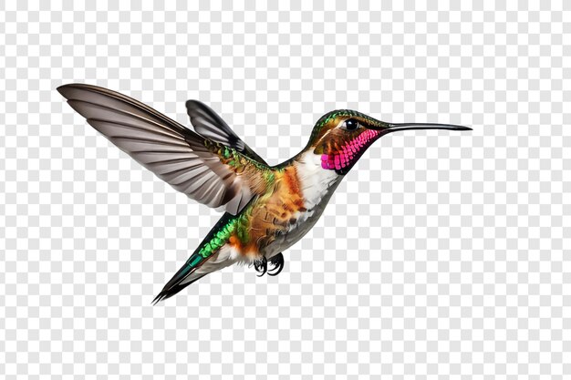 PSD el colibrí volador png aislado en un fondo transparente