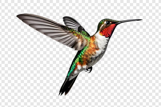 PSD el colibrí volador png aislado en un fondo transparente