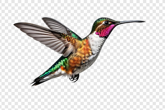 PSD el colibrí volador png aislado en un fondo transparente