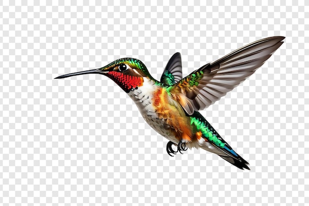 PSD el colibrí volador png aislado en un fondo transparente