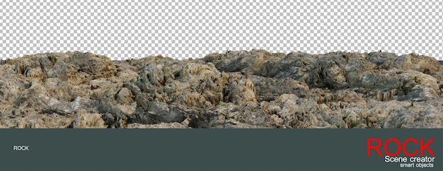 Colinas de piedra de varias formas.