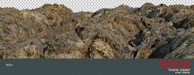 Colinas de piedra de varias formas.
