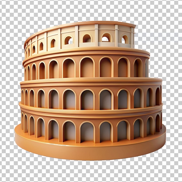 Coliseo 3d sobre un fondo blanco