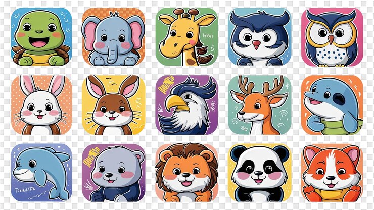 PSD un collage de animales con diferentes animales y la palabra vida silvestre