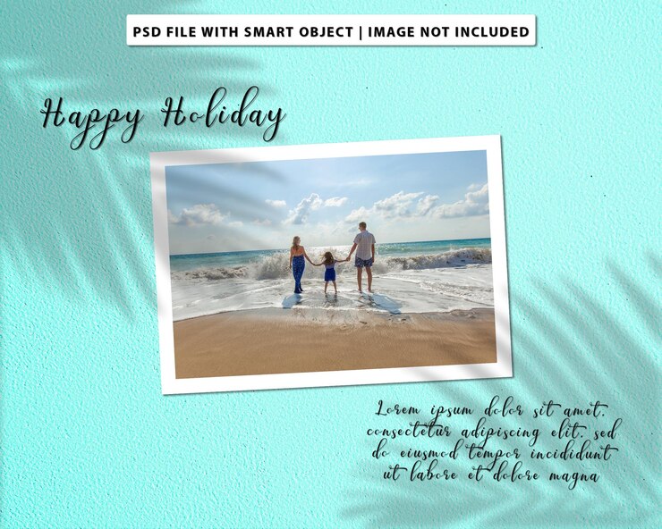 collage di foto di famiglia vacanze creative premium psd