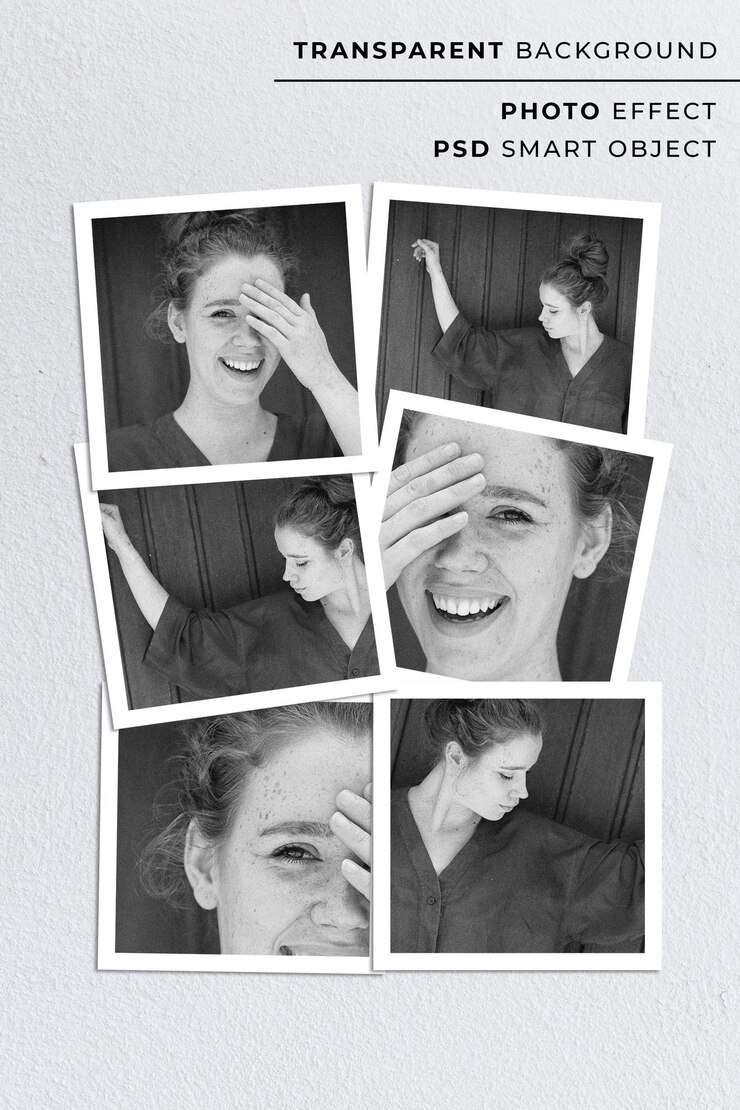 PSD collage di foto in sepia bianco e nero per la storia di instagram