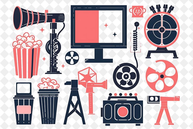 PSD un collage de imágenes que incluye un monitor de computadora una cámara y una cámara