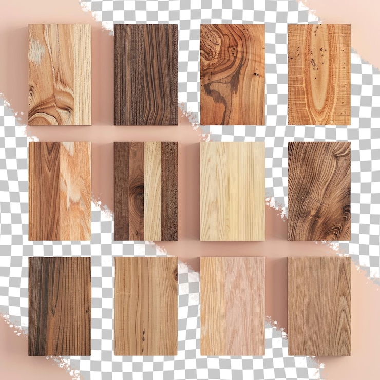 PSD un collage de madera con las palabras madera en él
