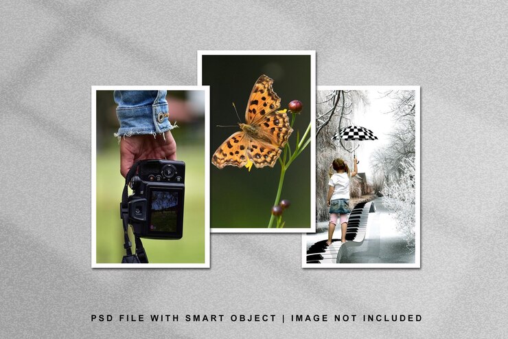 Collage Photo Frame Set Mockup