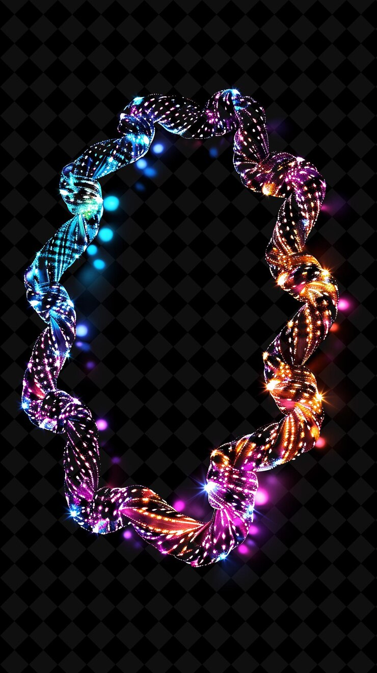 PSD collar de caramelos luminosos retorcidos con cuentas de caramelo fragmentadas color neón comida bebida colección y2k
